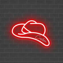 Customizable Cowboy Hat LED Light With Adjustable Brightness Function - USB Powered, Perfect For Weddings, Birthdays, Home Decor - Ideal Mother'S Day, Holiday Gift, Suitable Bedroom, Living Room, Friend, Disco Light
