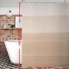 1pc Abstract Beige Gradient Shower Curtain - Digital Printed Polyester, Non-Perforated Partition For Bathroom, Machine Washable, Artistic Design With Soft Lighting Effect, Bathroom Decor | Artistic Shower Curtain | Durable Shower Curtain Back To School