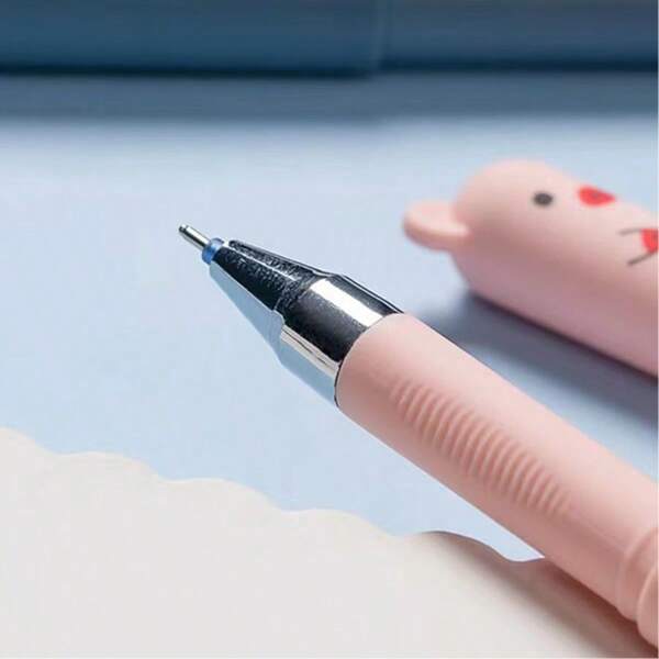 8 PCS Erasable Ballpoint Pens, Animal Writing Stationery, Office Supplies Back To School, Suitable For Office Writing And School Notes Erasable Neutral Pens, Blue Ink