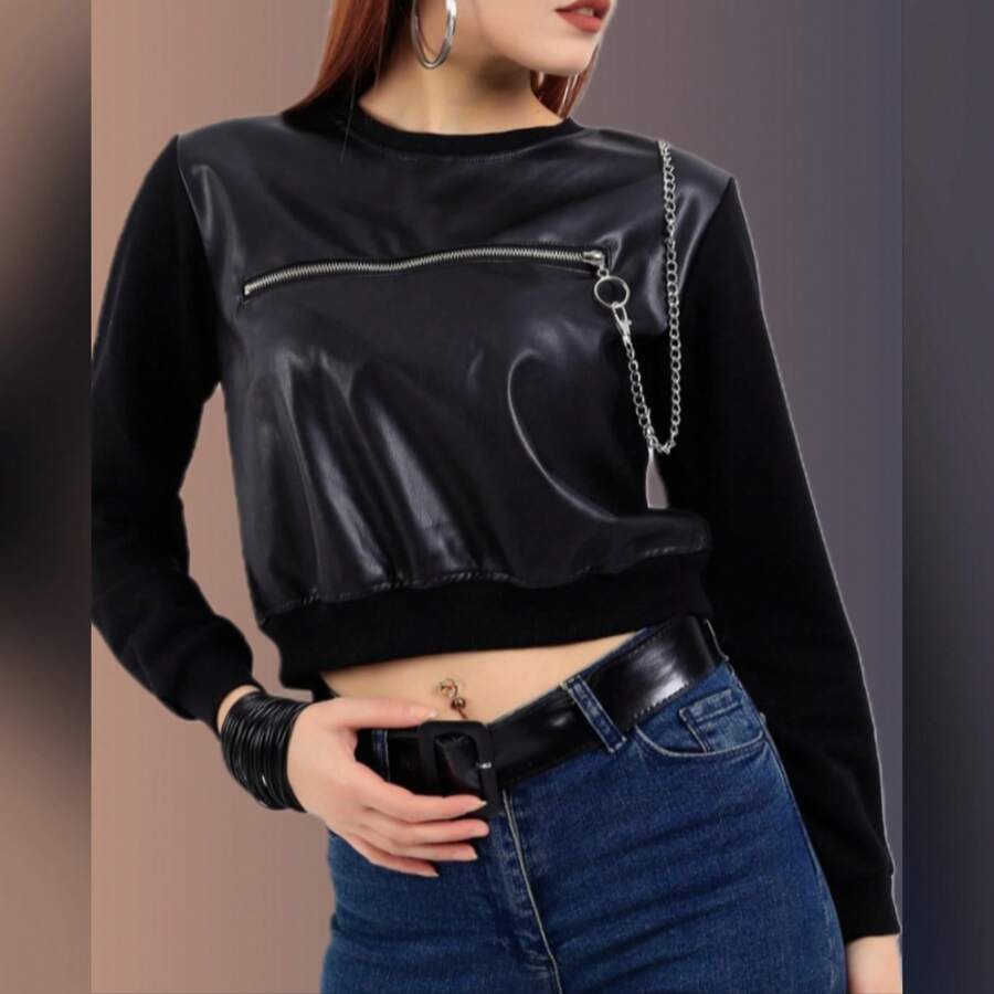 Women Sweatshirts - Black - View 1