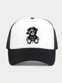 1pc Game Console Graphic Sun Hat Baseball Cap Unisex Child - Black and White - View 1