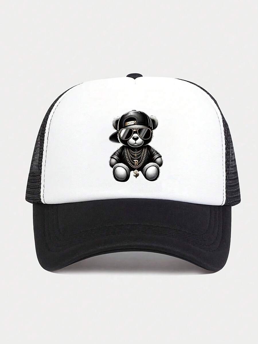 1pc Game Console Graphic Sun Hat Baseball Cap Unisex Child - Black and White - View 1