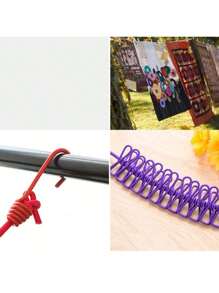 Hot 1 Piece Super Convenient Retractable Portable Travel Clothesline, Garment Line With 12 Clothespins, Adjustable Flexible Portable Travel Clothesline - 12 Clips Retractable Exposed Clothesline, Portable Travel Clothesline - Windproof, Retractable & Elastic Laundry Clothesline For Indoor & Outdoor Clothesline, Outdoor Camping Accessories,