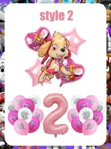 Paw Patrol Kleine Hund Alltagsballon aus Aluminiumfolie, Latexballons, Folienballons zum Zählen, Geburtstagsdekoration, Feier-Geburtstags-Ballonkombination, perfektes Geburtstaggeschenk, Party Wand Dekorationsballonset, Festivalparty, Schulanfang, Thanksgiving, Weihnachts Veranstaltungsdekoration Ballons