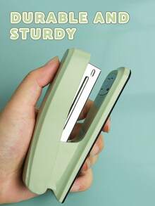 1pc Solid Color Office Stapler, Lightweight & Effortless Stapler, Multi-Function Binding Machine, Durable Stapler For Students,Back To School,School Supplies - Multicolor - View 10