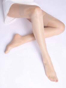 1 Pair Women's Thin Breathable Comfortable Shimmer Sheer Thigh High Socks, Glossy Transparent Sexy Over The Knee Hosiery, Summer Christmas Gift