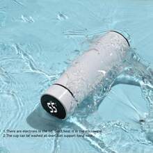 Termo digital LED con pantalla de temperatura, acero inoxidable 304-500ml, con aislamiento al vacío, inteligente, for café.(Blanco) - Blanco - Ver 1