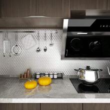 1 Roll Silver Aluminum Foil Kitchen Backsplash,Waterproof Kitchen Stickers For Cabinets Heat Resistant Backsplash Wallpaper For Kitchen Wall Self Adhesive Shelf Drawer Liner Stove Silver Contact Paper, Aluminum Foil Sink Cover Wall Paper Wall Stickers Room Decor Wall Decor Wall Sticker Kitchen Accessories Kitchen Items Kitchen Decor - Silver - View 4