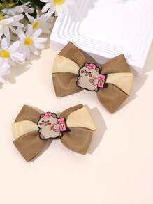 4 piezas Adorables pinzas de pelo con moños de capibara para niñas, clips de cocodrilo de color marrón caqui, decoración de capibara, pasadores de pelo con dibujos animados de capibara, horquillas lindas de animales, accesorios de pelo para adolescentes