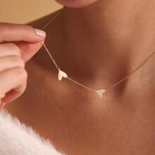 Personalized Engraved 1-5 Hearts Names Necklace ,Personalized Mom Necklace With Kids Names ,Family Heart Pendant Necklace, Christmas Mom Gift Personalized Gifts, Anniversary Gift, Christmas Gift, Gold, Stylish, Colorful, Vintage