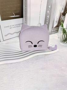 Cartera con diseño en forma de gato de dibujos animados, monedero de mujer con múltiples ranuras para tarjetas, monedero de moda lindo de piel sintética, bolsa para tarjetas de gato para mujeres, pequeña y portátil, paquete de tarjetas con múltiples ranuras, hay múltiples colores para elegir, un pequeño regalo para familiares, amigos y seres queridos, y seres queridos para estudiantes, hombres, mujeres en el viaje diario, vacaciones, viajes, regalo de cumpleaños para novia, madre