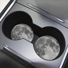 2 Bộ Đế Lót Ly Ô Tô Họa Tiết Sóng Trăng - Tròn 2,8 Inch Có Khay Đựng Đồ Uống Chống Trượt Bằng Cao Su Tự Nhiên, Phụ Kiện Ô Tô Gia Đình Bền Bỉ, Phù Hợp Cho Cả Nam Và Nữ, Có Thể Giặt Được, Mỗi Chiếc Nặng 15 Gam - Nhiều màu - Xem 5