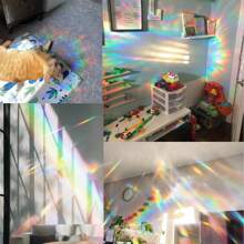 Daisy Flower Colored Sunlight Static Prism Window Film - Double Sided, No-Stick Static Adhesion, Anti-Clash Rainbow Sun Catcher, Reusable PVC For Home And Office Decoration