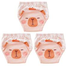 5pcs/Pack Baby Washable Potty Training Pants With Printed Patterns, Reusable Baby Underwear For Toilet Training, Suitable For Newborn, Toddler Boys And Girls