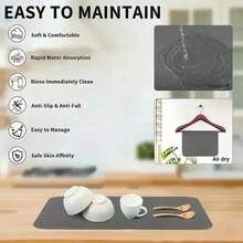 Estera de secado de cocina con diseño de fiesta de cachorro, estera absorbente para encimera de tierra de diatomeas para el hogar, almohadilla para olla resistente al calor, estera para Bar y tazas - 1 - Ver 7