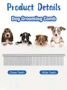 3pcs Professional Pet Grooming Scissors Set: Round Tip Grooming Scissors + Serrated Thinning Scissors + Stainless Steel Double-Sided Comb, Suitable For Dog And Cat Pet Grooming Scissors Set - Blue - View 6