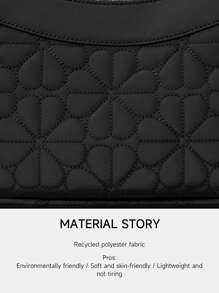 Kate Spade Bolso Hobo acolchado negro tipo plumón para mujer, bolso ligero para el hombro, bolso cruzado para mujer, bolso de mano pequeño para damas con correa ajustable y desmontable