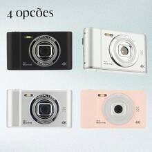 Professional Camera With 4K CCD Sensor|50MP Ultra HD Resolution|2.4-Inch Screen|Mini Portable Body|Perfect For Selfies On Student Travel - White - View 4