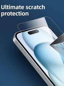 3片装全屏钢化玻璃屏幕保护膜，触控灵敏，防裂、防指纹、防气泡、防刮花，兼容 17、15、15 Pro、15 Plus、15 Pro Max、16 Pro Max、16、16 Plus、16 Pro、14 Pro Max、14、14 Plus、14 Pro、13 Pro Max、13、13 Pro、12、11、XR、XS、XS Max、6/7/8 Plus等机型。钢化玻璃材质，防护力强，经久耐用，适用于各种手机壳。