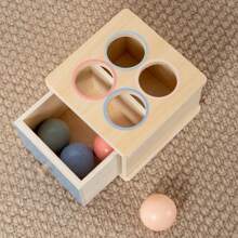Montessori Coin Sorter Box, Baby Color Recognition Shape Matching Building Blocks Educational Toys