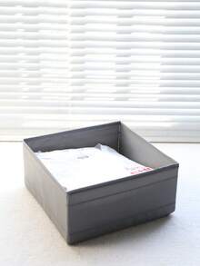 1 件纯色牛津布收纳盒，防水收纳袋，可折叠内衣隔层收纳盒，小尺寸桌面收纳盒，衣柜收纳，灰色抽屉式收纳盒