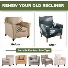 Local Delivery - Banquet Armchair Slipcover Printed Chair Covers With Arms Stretch Club Chair Slipcover Soft Armchair Sofa Covers Anti-Slip Furniture Protector For Dogs Pets Home Living Room Decor, 14 - 52 - 查看 6