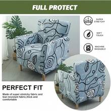 Local Delivery - Banquet Armchair Slipcover Printed Chair Covers With Arms Stretch Club Chair Slipcover Soft Armchair Sofa Covers Anti-Slip Furniture Protector For Dogs Pets Home Living Room Decor, 14 - 21 - 查看 3