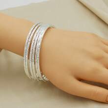 6 Stücke/Set Premium elegantes Muster mehrschichtiges Armband Set