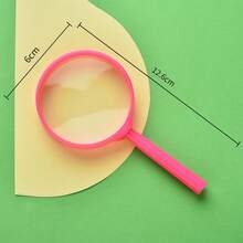 5 piezas de lupa de mano de plástico, mini lupa, herramienta de observación para el salón de clases/al aire libre, diversión para fiestas (color aleatorio), de vuelta a la escuela