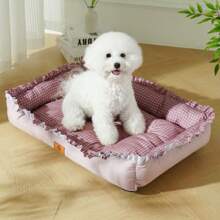 سرير حيوان أليف قطعة واحدة، سرير قطط مقاوم للانزلاق ومقاوم للرطوبة، مناسب للكلاب متوسطة وصغيرة الحجم، سرير كلاب مبرد قابل للتهوية لراحة قصوى في الصيف، منطقة استرخاء مريحة وقادرة على مقاومة الحرارة لحيوانك الأليف، سرير كلاب مهوى من الدرجة الممتازة