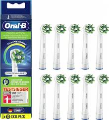 Oral-B Cross Action CleanMaximiser Replacement Electric Brush Heads (XXXL Pack-10 Count) Advanced Bristle Technology For A Superior Deep Clean, Color-Fading Bristles Signal When To Replace, Compatible With Most Oral-B Handles, Ideal For Families, Long-Term Use, Travel, Or Gifting To Health-Conscious Loved Ones - Clear - View 1