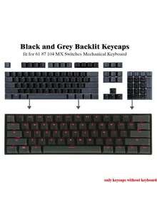 Keycap Set For Mechanical Keyboard Translucent ABS Cherry MX Keycaps Doubleshot OEM Profile Key Set For 61 87 104 MX Switches Mechanical Keyboard