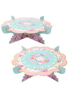 Single-Tier Tea Party Cupcake Stand, Teapot Floral Cupcake Holder, Vintage Paper Cupcake Stand, Western Theme Cupcake Stand, Rustic Camping Party Cupcake Stand, Teapot Party Decor, Birthday Wedding Party Supplies, Birthday Decor, Dessert Table Display, Wedding Accessories, Bridal Shower Decor, Tabletop Decoration - Tea Party - View 3
