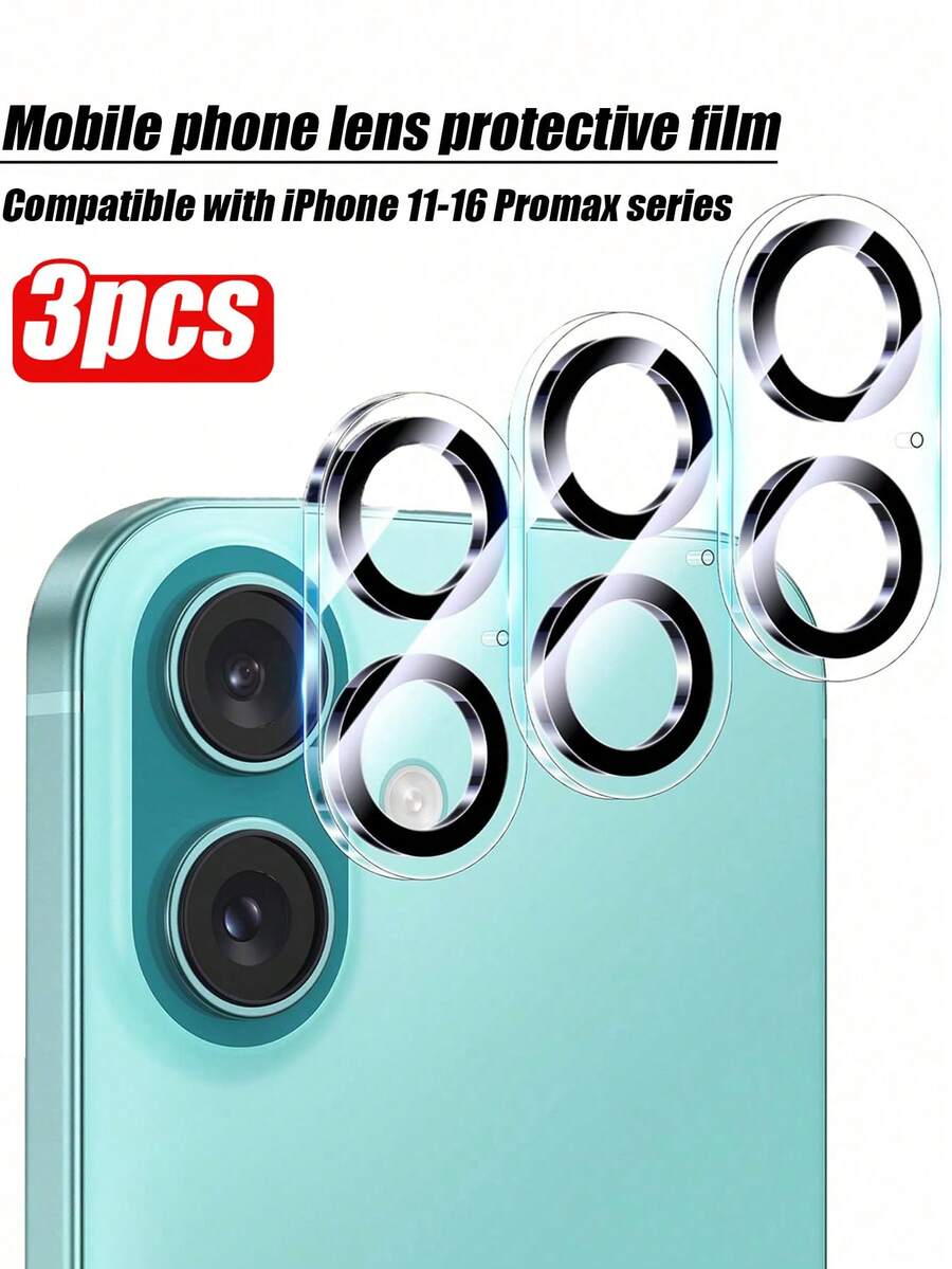 3入組 16 / 16 Plus / 16 Pro Max / 16 Pro / 15 Pro Max / 15 / 15 Pro / 15 Plus / 14 Pro Max / 14 / 14 Pro / 14 Plus / 13 Pro Max / 13 / 13 Pro / 12 Pro Max / 12 / 12 Pro / 11 / 11 Pro Max 相機鏡頭保護貼 [防摔] [相容手機殼] 9H 鋼化玻璃相機螢幕保護貼 - 無色 - 查看 1