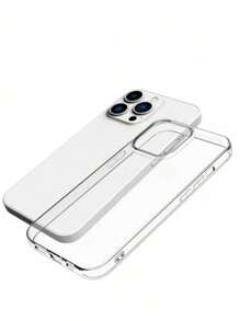 1 Stück klassische transparente weiche Handyhülle, mit großer Aussparung, kompatibel mit iPhone 16, 16 Pro, 16 Plus, 16 Pro Max, 15, 14, 11, iPhone 13, iPhone 14 Pro Max, 12, Ganzkörper stoßfeste stoßfeste Handyhülle