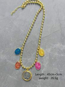 Ein Stück, Kette mit Künstlicher Perlen Jungfrau Maria Anhänger, Koi Glücksbringer Anhänger für Damen, exquisit und elegant, geeignet für Mädchen als tägliches Accessoire
