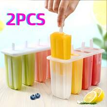1pc Reusable 4-Chamber Plastic Ice Pops Mold, Creative Ice Cream Mold, Homemade Popsicle Mold, Easy To Clean, Reusable, Easy To Demold Design, Suitable For DIY Summer Fruits, Desserts, Beverages, Yogurt, Homemade Ice Cream Molds, Very Suitable For Homemade Ice Pops In Summer, Summer Kitchen Tools, Kitchen Supplies, Kitchen Accessories, Refrigerator Accessories - Multicolor - View 6