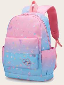 3入學校女孩背包套裝背包連午餐盒和小學生戶外背包 - 彩色 - 查看 8