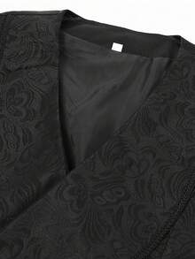 男士纯色双排扣正装马甲 - 黑色 - 查看 5