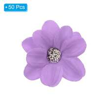 Faux Silk Multi-Layered Handmade Artificial Flowers Purple White Pink Bulk - Purple - View 3