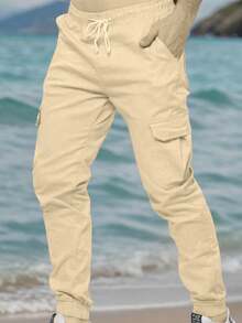 Men's Casual Military Tactical Pants - Multiple Pockets For Work And Sports - 灰色 - 查看 4