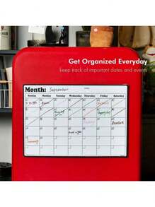 1pc Refrigerator Whiteboard Magnetic Calendar, World Cup Match Event Calendar, Monthly Household Planning Memo Planner Menu Magnetic Calendar, Refrigerator Calendar, Magnetic Dry Erase Calendar, Kitchen Decor, Refrigerator Planner Monthly Planner, Refrigerator Accessories For Chore Charts And Menu Planning (Various Sizes)