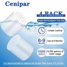 4 Pack 20 Stage Shower Filter Replacement Cartridge Shower Filter For Hard Water - 4 PACK - View 2