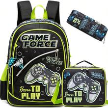 Boys Backpack Set For School For Boys,3-In-1 Backpacks For Boys With Lunch Box Bag And Pencil Case, Cute Bookbag Gift For Birthday Christmas Back To School Ages 6-12 - Multicolor School Bag Set - View 3