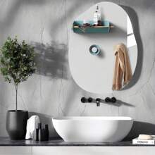 1Pc Asymmetrical Acrylic Mirror Wall Decor, Frameless Vanity Mirrors For Living Room Bedroom Home Office, Bathroom Wall Mirror, Stickers, Wall Decal, Vinyl Decal For Home Decorations, Spring Decoration Items Refresh Your Home, Rama Decoration Stickers Back To School Room Decor School Supplies