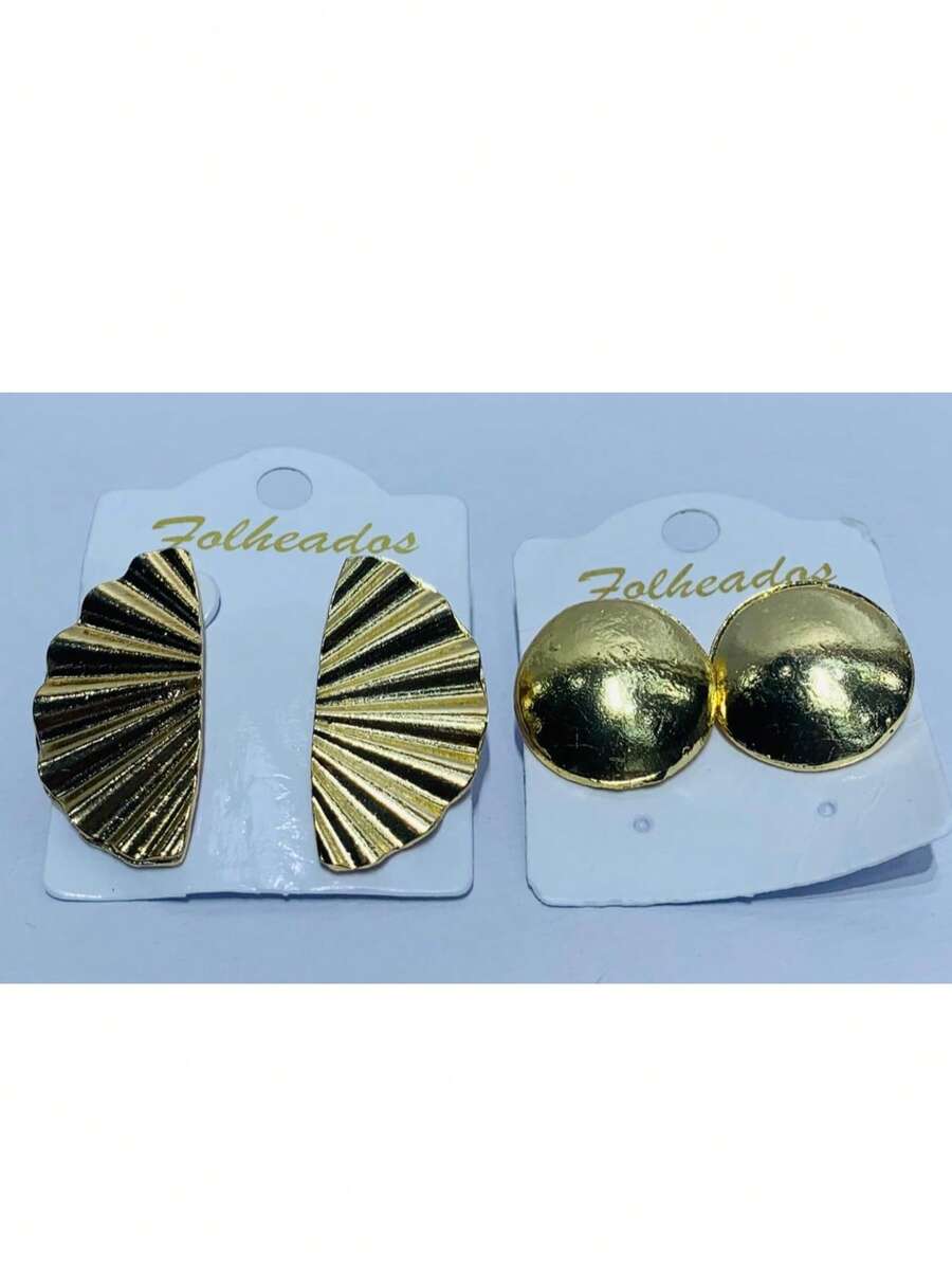 KITS OF 2 PAIRS OF PLATED EARRINGS - KIT 12 - Ver 1