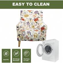 Local Delivery - Banquet Armchair Slipcover Printed Chair Covers With Arms Stretch Club Chair Slipcover Soft Armchair Sofa Covers Anti-Slip Furniture Protector For Dogs Pets Home Living Room Decor, 14 - 50 - 查看 5