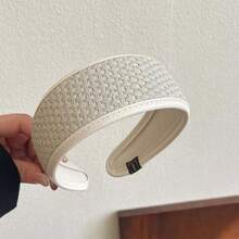 2025新款复古编织PU皮革头带，欧美风格复古宽发箍，女士日常百搭配饰，发带， - 彩色 - 查看 14