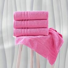 Pink Bath Towels 4 Pack Soft And Absorbent, Premium Quality Perfect For Daily Use 100% Cotton Towel 600 GSM - 粉色 - 查看 7