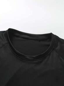 3pcs Men's Compression Base Layer Sports Fitness T-Shirts - Black - View 2